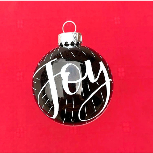 Joy Christmas Ornament - Hand Lettered