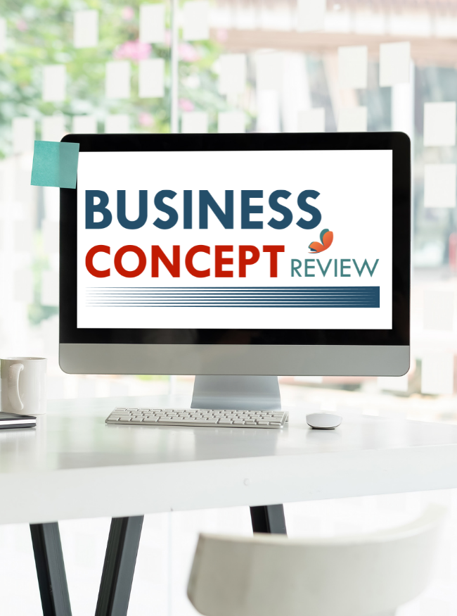 The Business Concept Review LITE image is a service provided by Avril Fortuin Training Services Pty Ltd. 