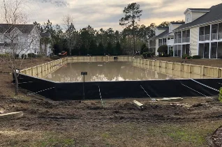 Retention Pond Under Construction in Myrtle Beach, SC