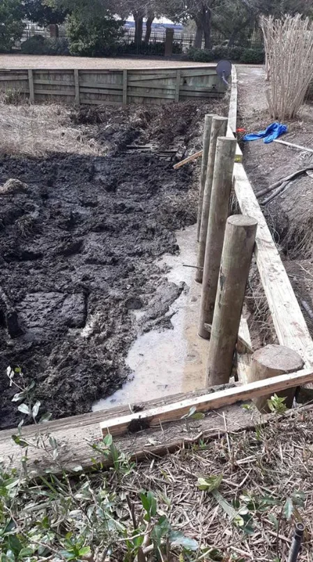 Allen McCall Bulkhead & Seawall Repair in Sunset Beach, NC - Before