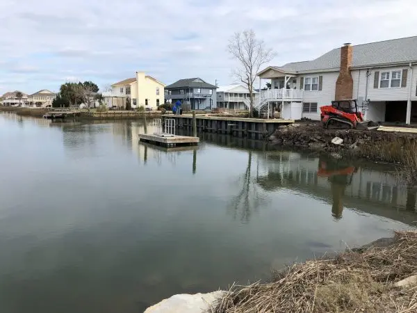 Vinyl Seawall Construction in Cherry Grove SC by Waterbridge Contractors of the Carolinas