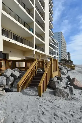 Atalaya Towers Decking & Stairs in North Myrtle Beach, SC built by Waterbridge Contractors of the Carolinas