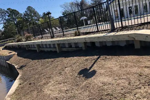 Vinyl Seawall, Vinyl Bulkhead & Timber Cap at Mingo Town Homes in Litchfield Beach SC by Waterbridge Contractors of the Carolinas