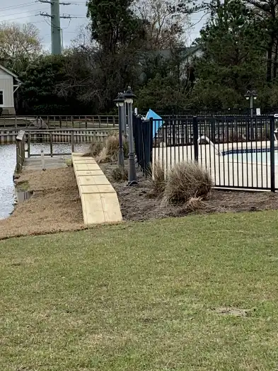 Vinyl Seawall, Vinyl Bulkhead & Timber Cap at Mingo Town Homes in Litchfield Beach SC by Waterbridge Contractors of the Carolinas