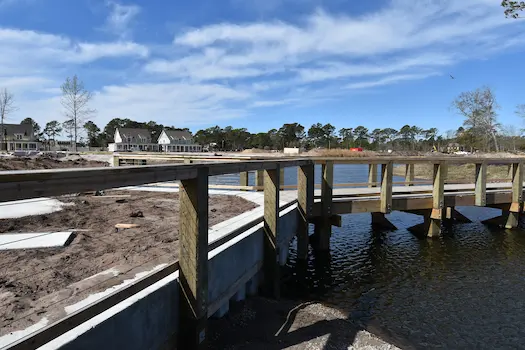 Pier Walkway & Bulkhead Project In Living Dunes At 82nd In Myrtle Beach, SC by Waterbridge Contractors of the Carolinas