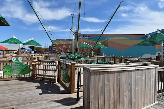 New decks, deck railings, piers, & walkways built for the Lily Pad Attraction in Myrtle Beach by Waterbridge Contractors of the Carolinas
