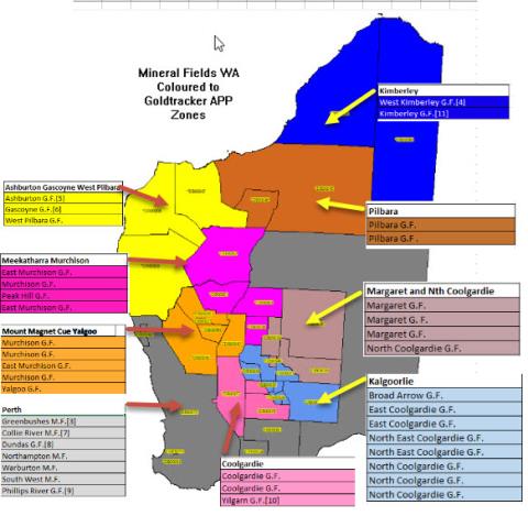 Goldtracker App Mining Districts Score Areas