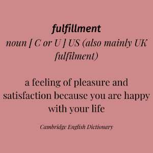 the definition of fulfillment