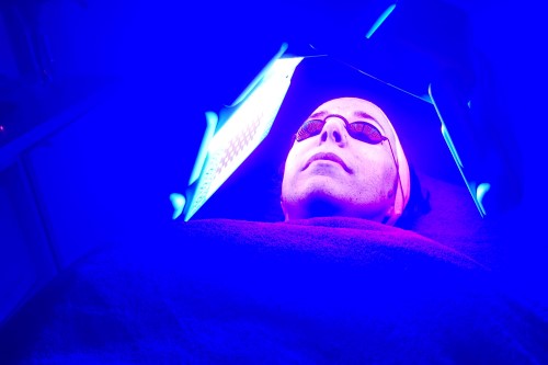 Blue LED light therapy