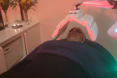 Infrared and yellow LED light therapy