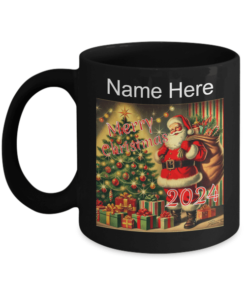 Personalized 11oz. Black 2024 Christmas Coffee Mug