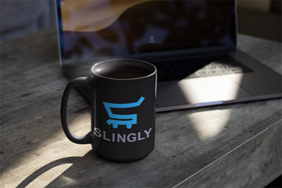 Slingly Logo Black Mug