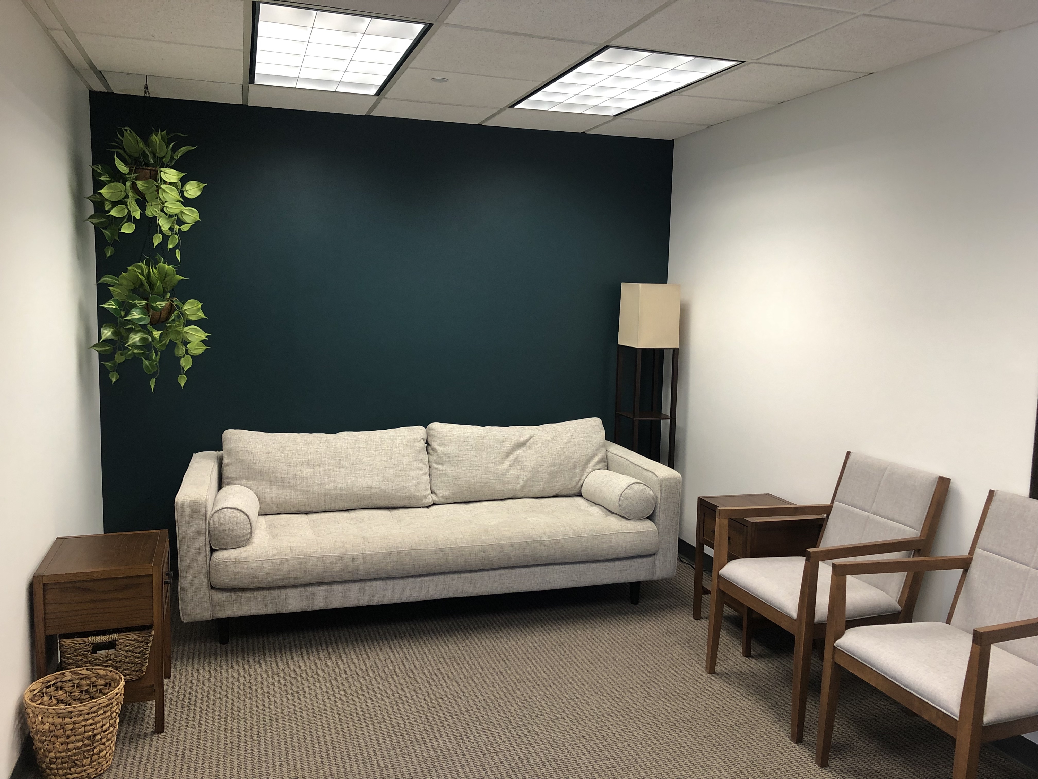 The waiting room at Inspire Osteopathy Denver is meant to be a place or relaxation, healing, and inspiration. 