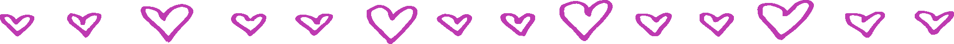 Line of hearts