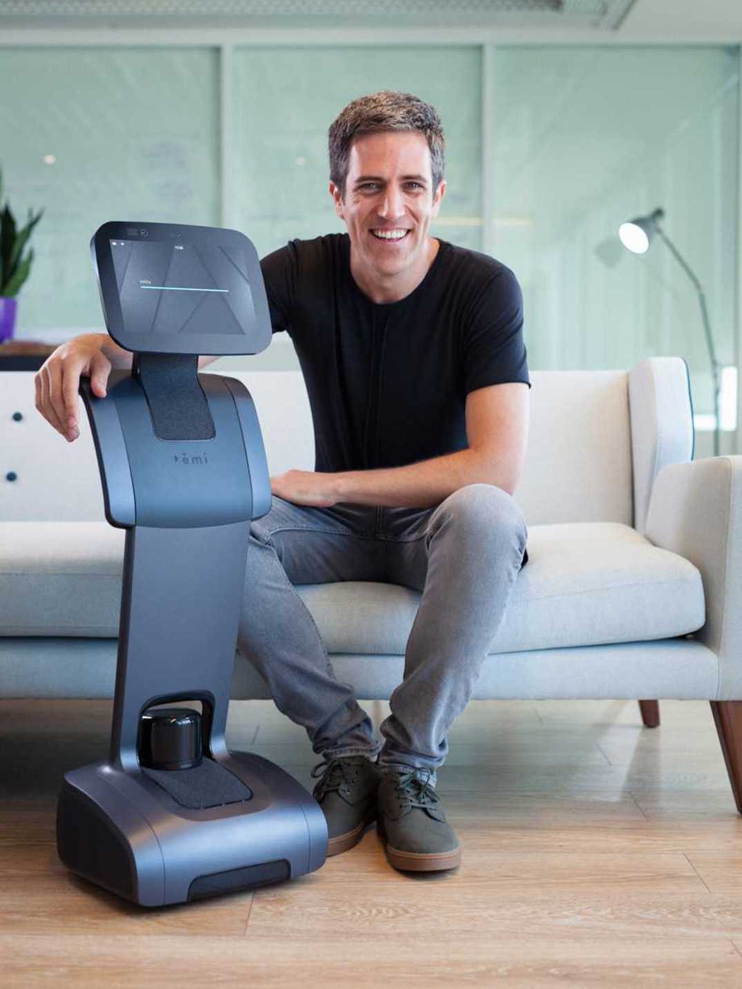 Yossi Wolf with his amazing creation Temi, the worlds first truly intelligent, mobile and affordable, personal robot ... that actually works!