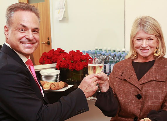 Clint Arthur and Martha Stewart backstage during “Living Legends of Entrepreneurial Marketing” at Carnegie Hall