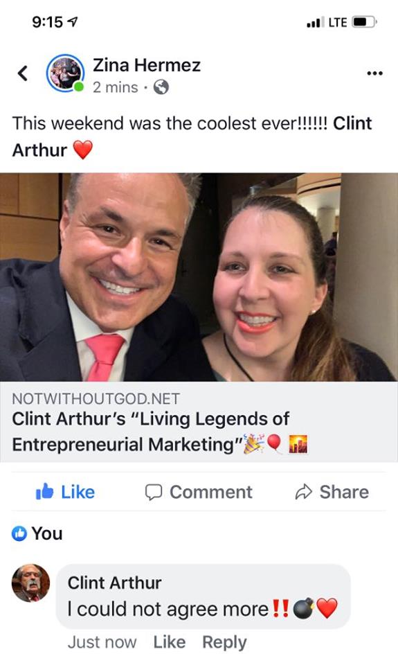 Zina Hermez on Clint Arthur's Living Legends of Entrepreneurial Marketing: 