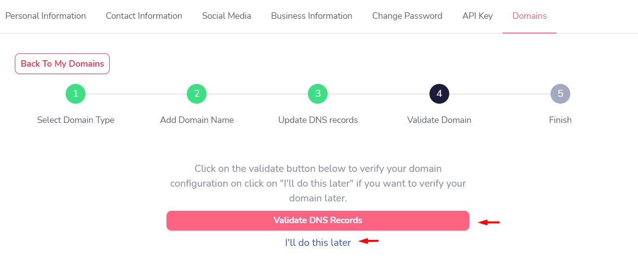 Validate DNS records