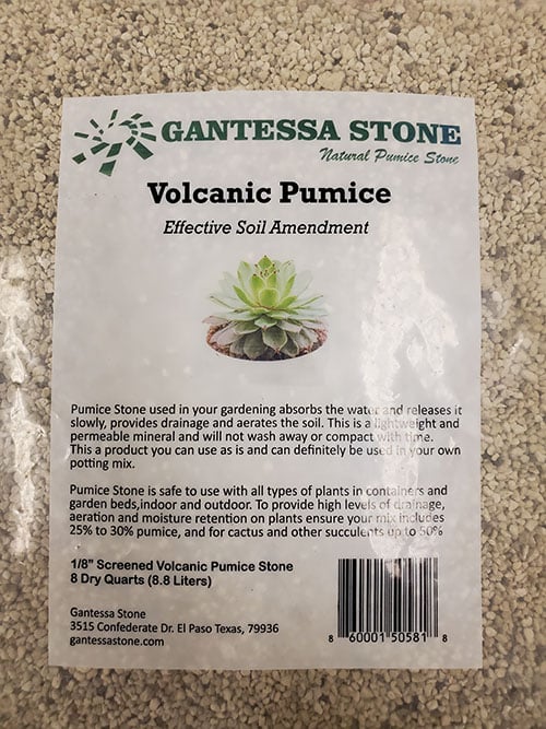 Pumice for plants screened bag