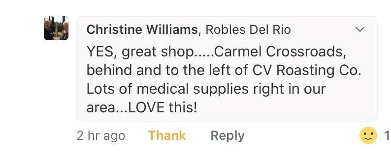 christine williams Carmel Medical Supplies review