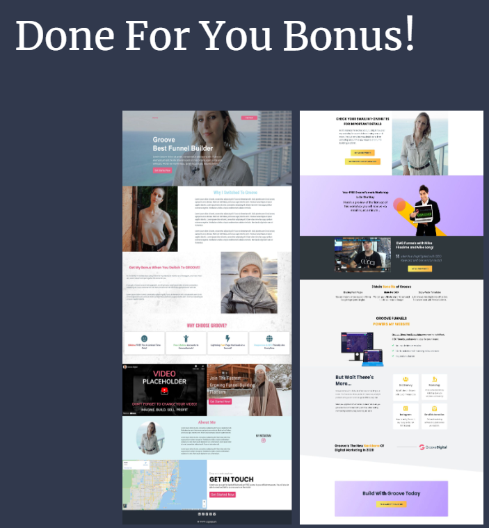 Groove Bonuses, Free Site Template Ksenia