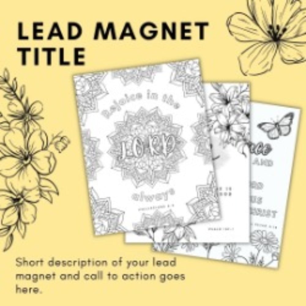 coloring page lead magnet templates