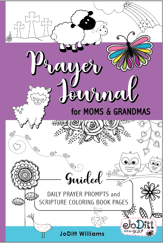 Guided Prayer journal for moms with prompts and coloring pages
