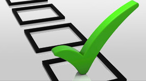 SEO content checklist green tick ticking boxes