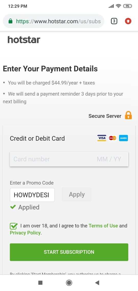 Hotstar coupon how to use