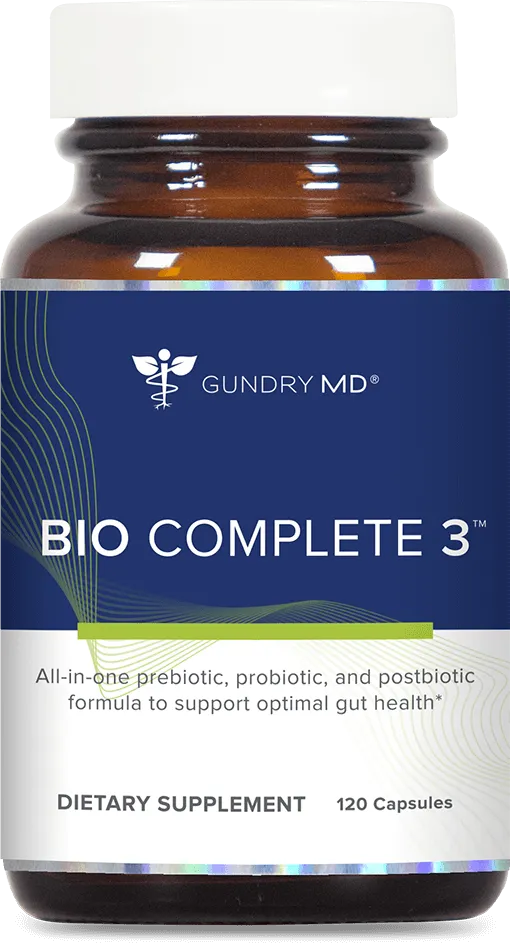 Bottle of Bio Complete 3 health supplement