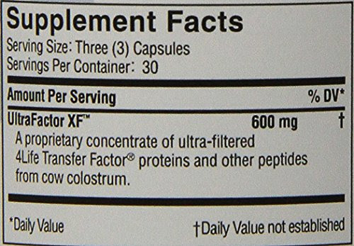 4Life TF Classic Supplement Label