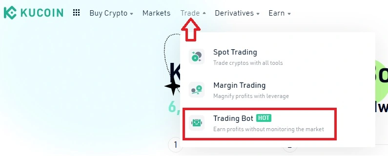 KuCoin trading interface