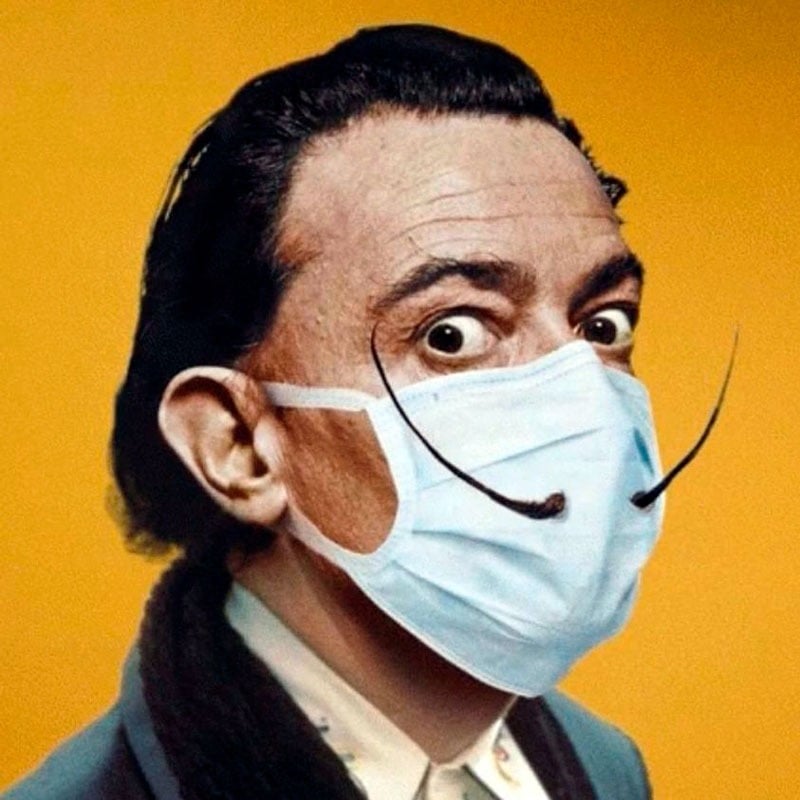 Dali with mask