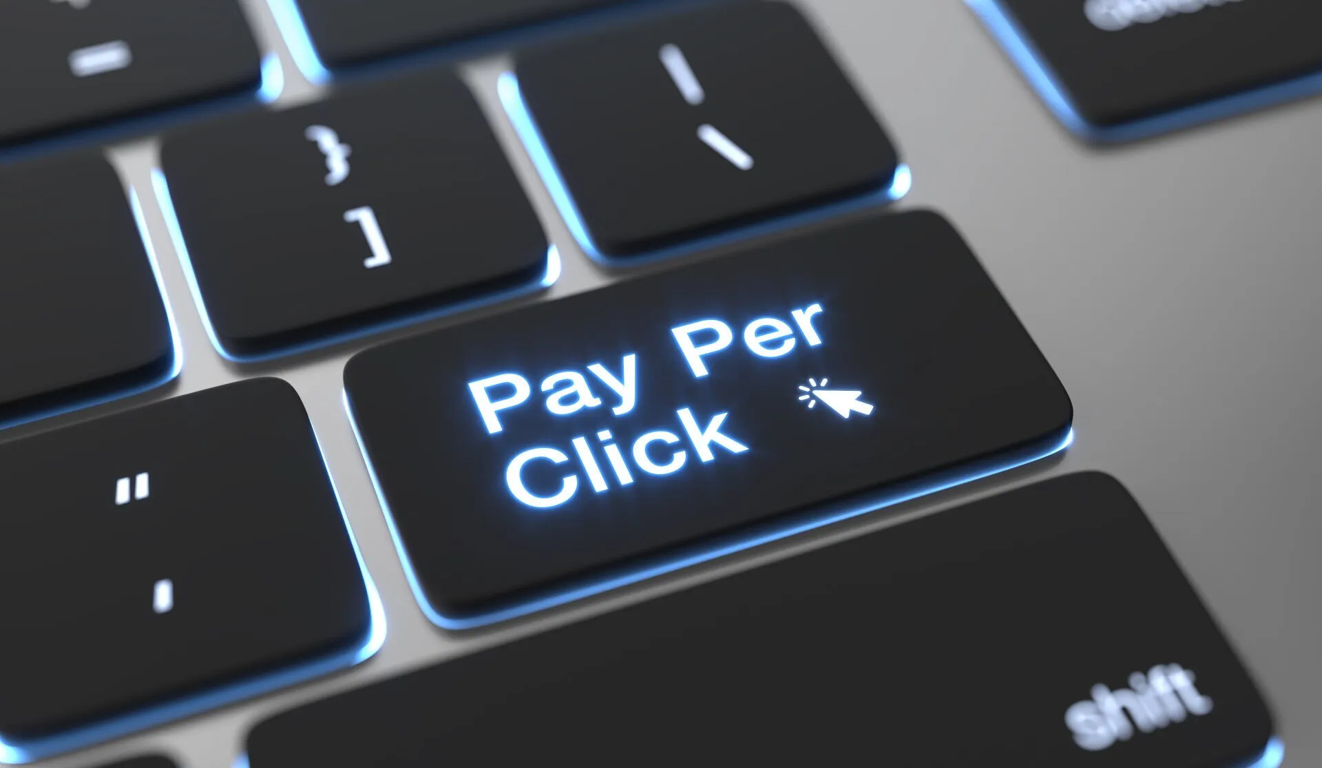 pay per click image keyboard