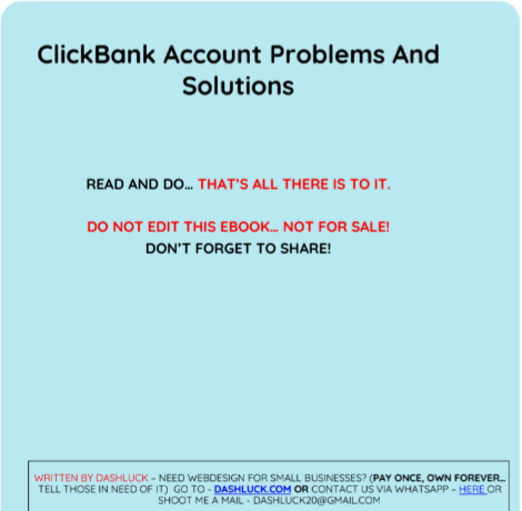 Clickbank Opening Free Ebook