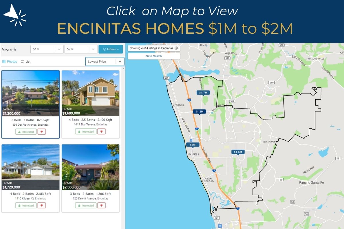 Encinitas Homes $1M to $2M