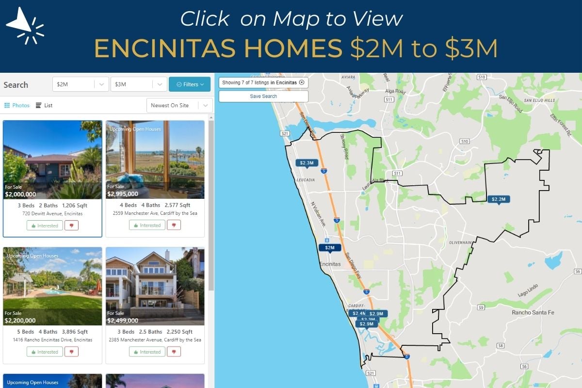Encinitas Homes $2M to $3M