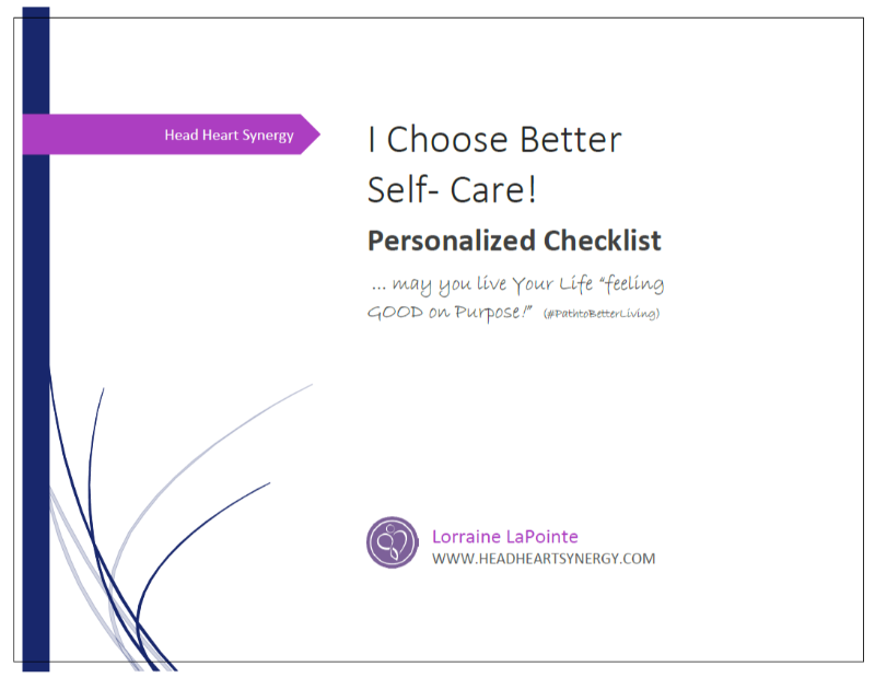 I Choose Better Self-Care - Personalized Checklist