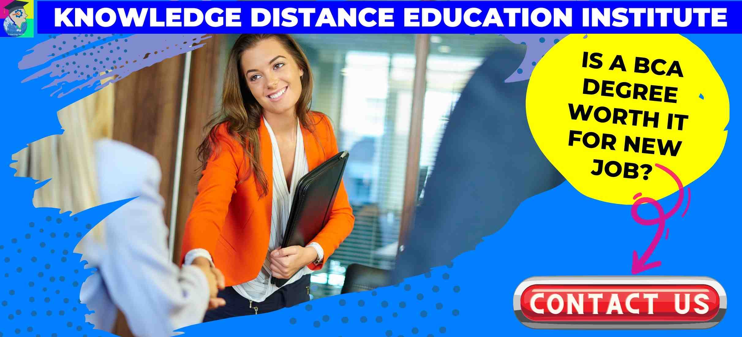  BCA | Bachelor Of Computer Applications - is 3 years degree course, offered in Distance, Online, Private, or  Regular Learning modes by UGC recognized Universities in India.  For career guidance you may contact Knowedge Distance Education Institute on +91 9029020524