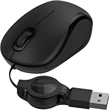 Sabrent Mini Travel USB Optical Mouse with Retractable Cable