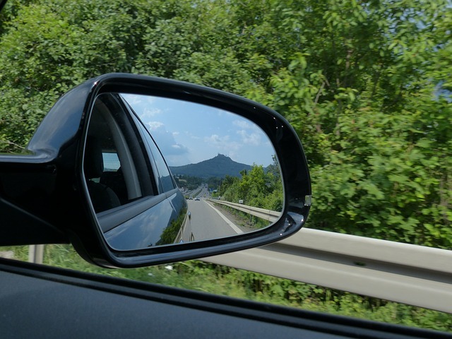 looking in the rearview mirror as you drive forward with new goals, ideas and plans