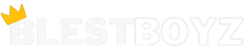 blestboyz logo in white on a transparant background