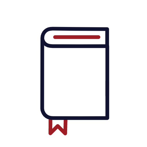 icon-of-bookmark-extending-past-outlined-book