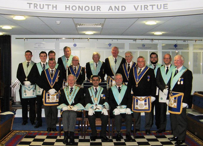 Onslow Lodge members following the installation of a new Master