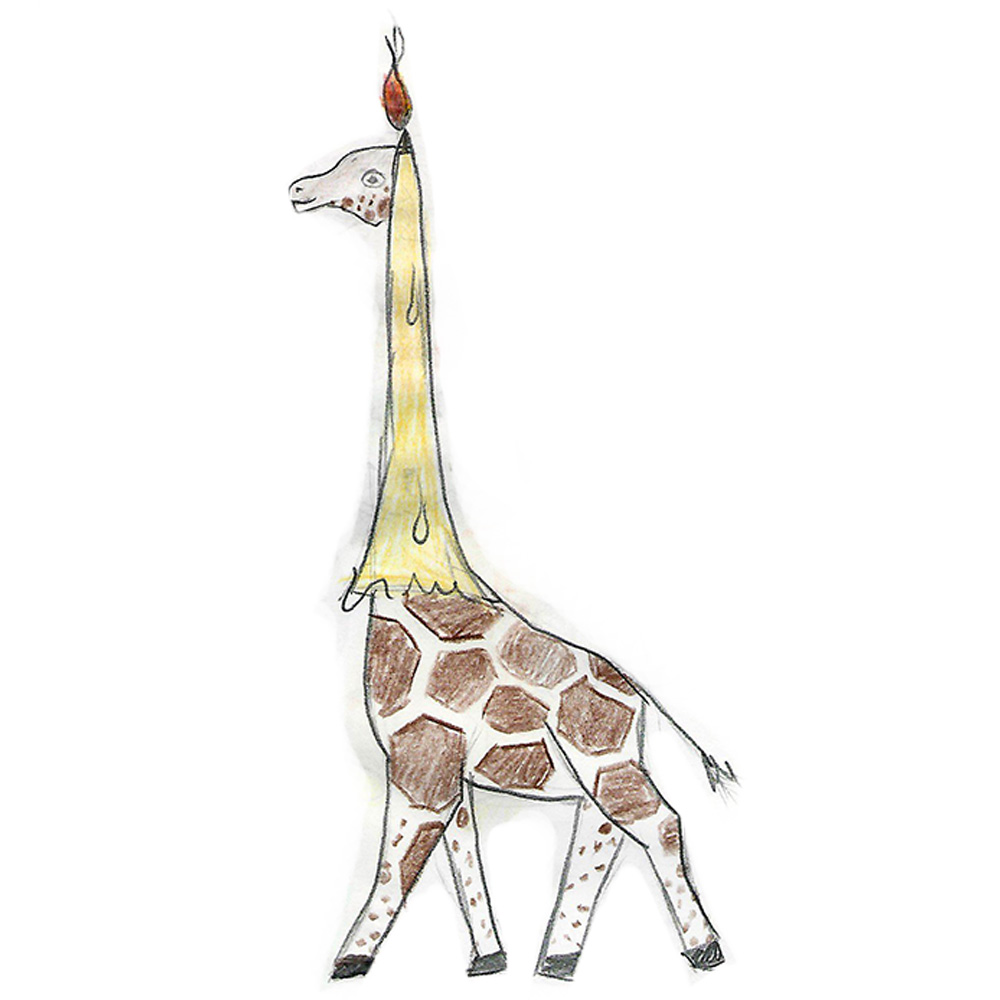 risani-zmešančki-žirafa-sveča