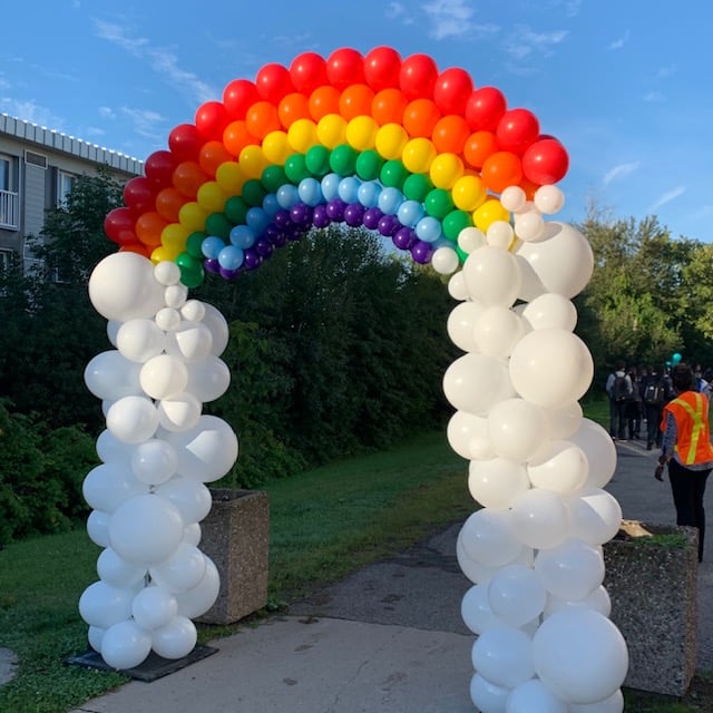 Rainbow Balloon Arch