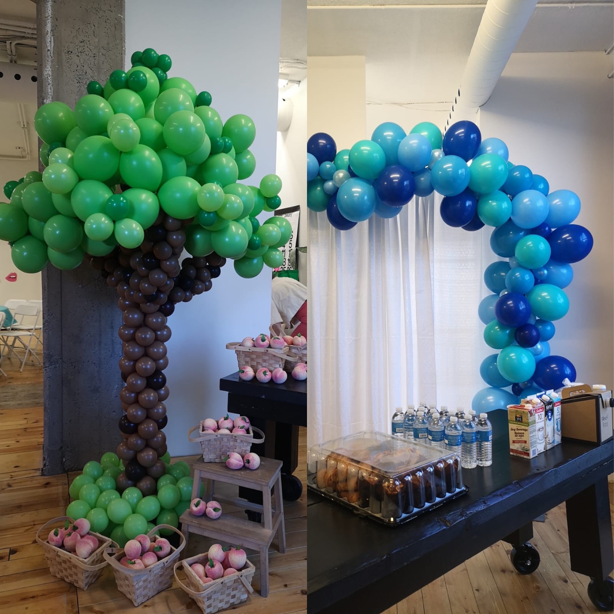 Balloon Tree and Organic Garland