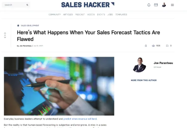 Sales Hacker Headline