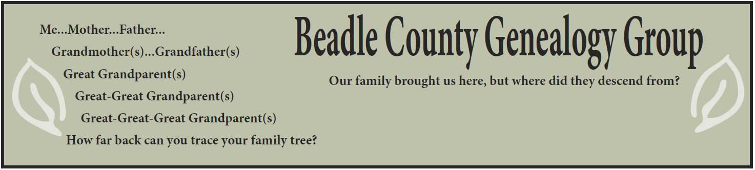 Beadle County Genealogy Group
