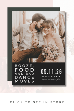 Booze, Food, Bad Dance Moves Save the Date